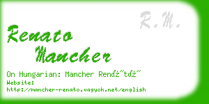 renato mancher business card